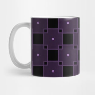 Purple and black checks Mug